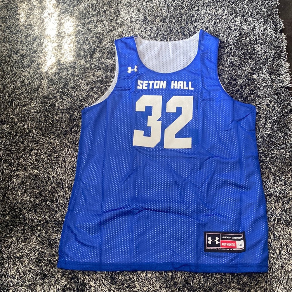 - Women’s Under Armour Seton Hall Pirates reversible basketball practice jersey